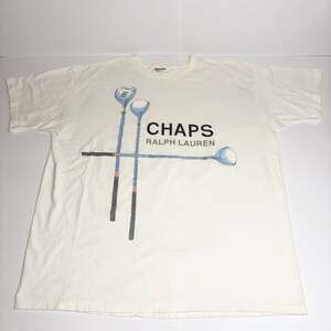 Vintage 90s Chaps Ralph Lauren Golf Clubs Graphic T-Shirt Made in USA XL